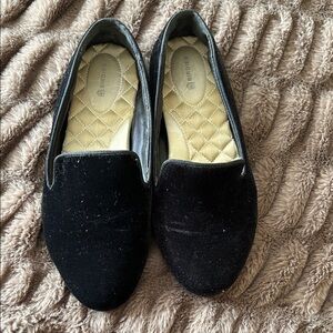 Black Velvet Women's Loafers